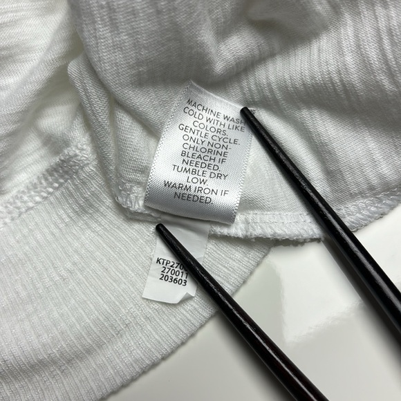 J. Jill White Relaxed Fit Vneck Short Sleeve Top, Sz L, New With Tags! - Picture 8 of 11